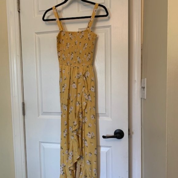 Hollister HI-LOW SMOCKED MIDI Dress XS - Picture 2 of 3